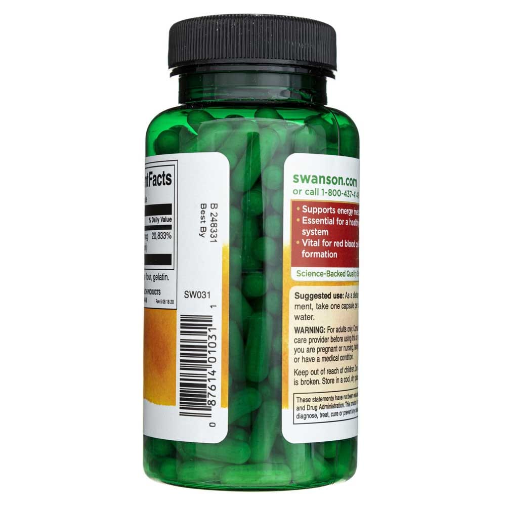 Swanson Vitamin B12 500 mcg - 250 Capsules